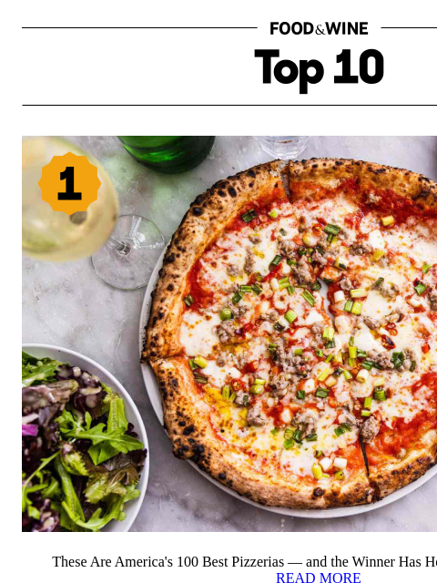 foodandwine newsletter: The No. 1 Pizzeria in the US
