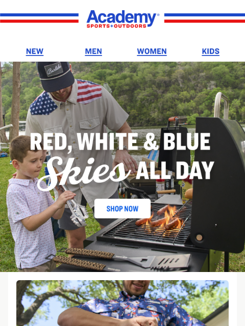 academy newsletter: Shop Patriotic Gear for July 4th Fun