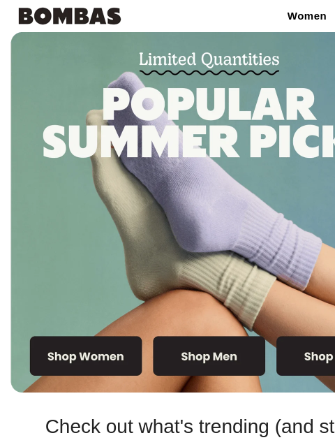 bombas newsletter: Low Stock Summer Favorites