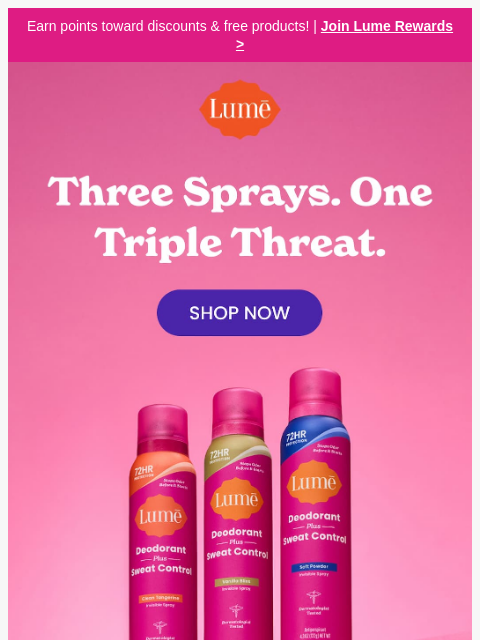 lumedeodorant newsletter: Your summer forecast: fresh & dry 🌞