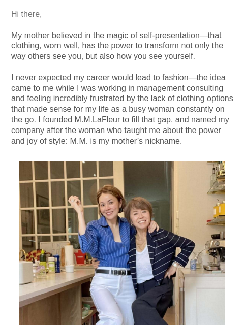 mmlafleur newsletter: A note from our Founder & CEO.