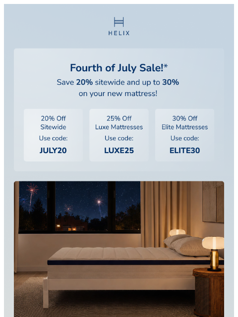 helixsleep newsletter: Your new mattress is on sale