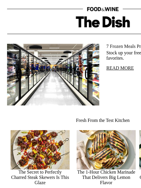 foodandwine newsletter: 7 Frozen Meals Professional Chefs Actually Eat