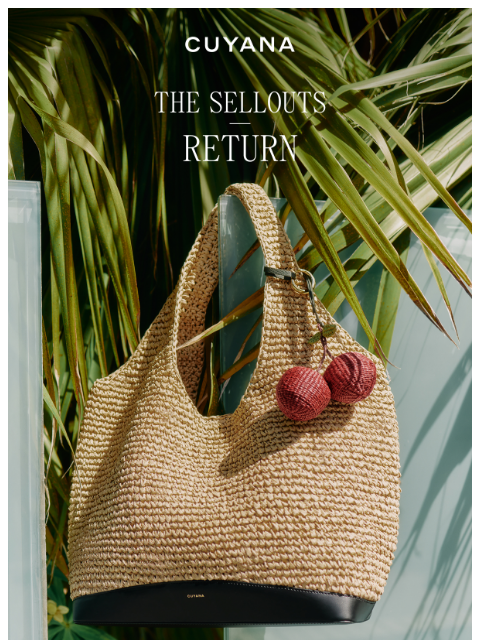 cuyana newsletter: Back in Stock: Large Raffia Tote