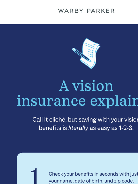 warbyparker newsletter: We made vision insurance easy