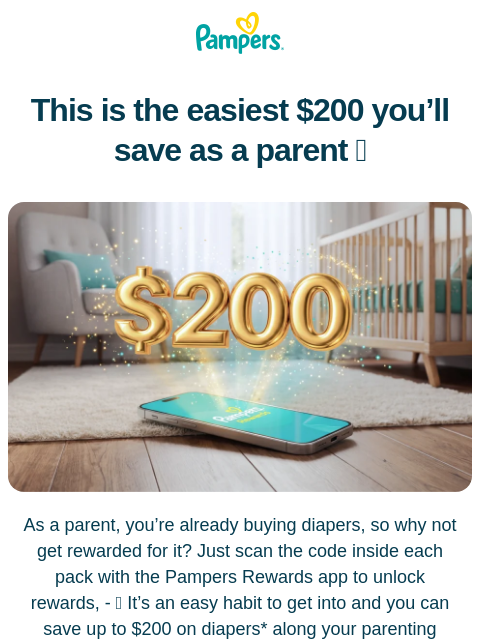 pampers newsletter: Who doesn’t like diaper savings?