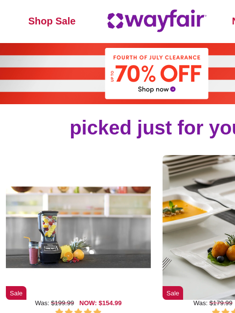 wayfair newsletter: BLENDERS, SMOOTHIE MAKERS & ACCESSORIES Fourth of ...