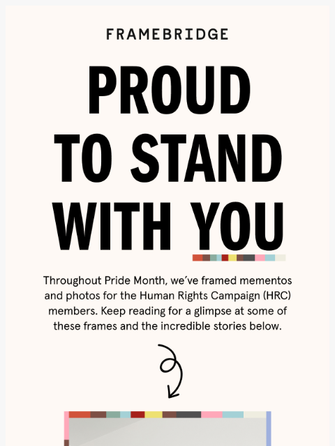 framebridge newsletter: Louder, together
