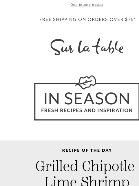 surlatable newsletter: 🦐 Grill. Chill. Thrill.