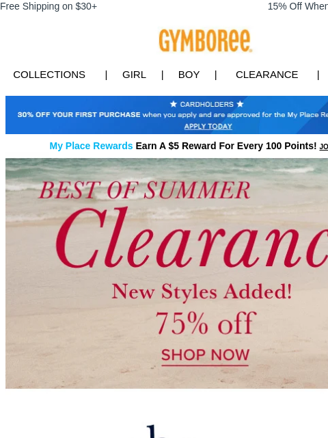 gymboree newsletter: 🩷 Perfect Pink Hues 🩷 Plus, All Clearance 75% Of...