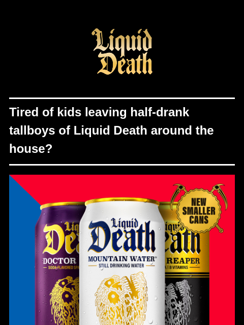 liquiddeath newsletter: Totally Crushable New Variety Pack