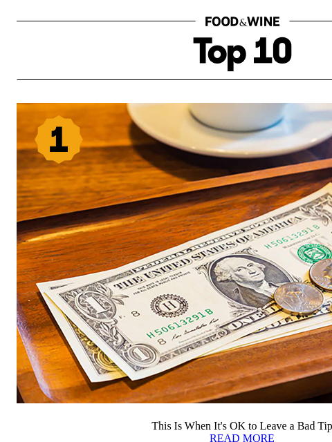foodandwine newsletter: This Is When It's OK to Leave a Bad Tip
