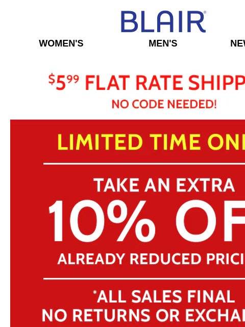 blair newsletter: 😎Summertime Means Tank Time! Only $7.49!