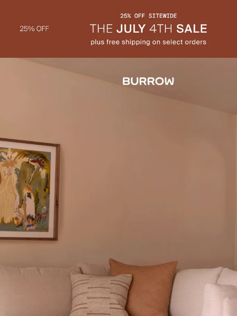 burrow newsletter: Furniture in a flash