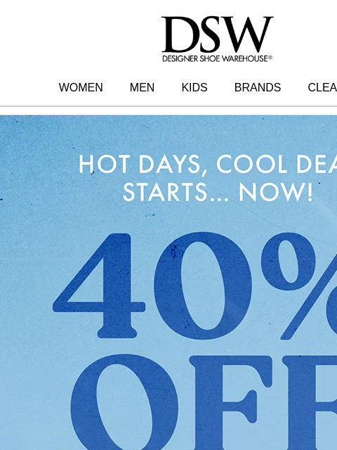 dsw newsletter: LAST DAY: 40% off sandals!