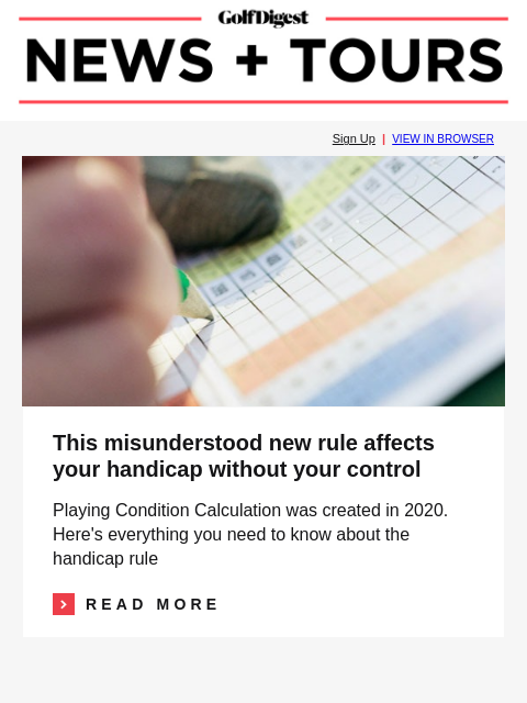 golfdigest newsletter: Rules violation leads to two DQs