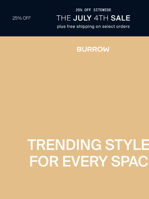 burrow newsletter: 25% off + free shipping on our best sellers.