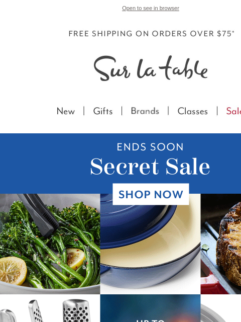 surlatable newsletter: Top Secret: Up to 50% Off Is Happening Now