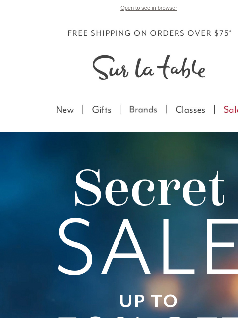 surlatable newsletter: 🚪Behind This Door: Up to 50% Off Big Names