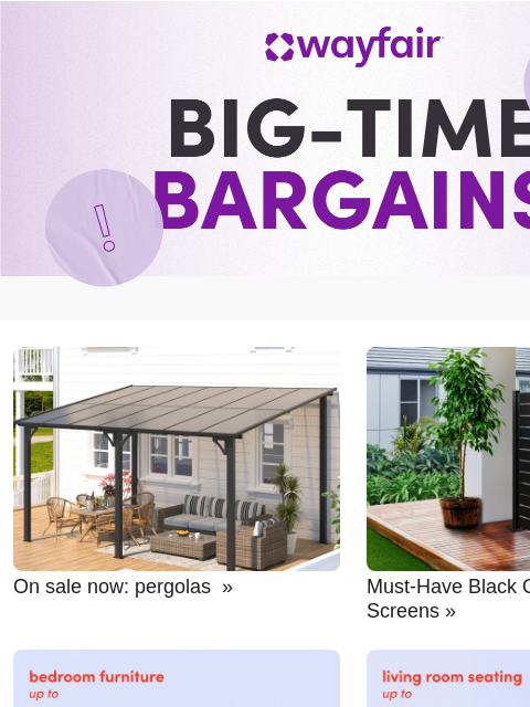 wayfair newsletter: On sale now: pergolas