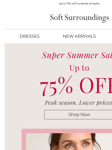 softsurroundings newsletter: Shop the Super Summer Sale