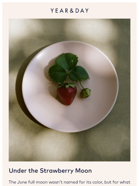 yearandday newsletter: The sweetest full moon of the year
