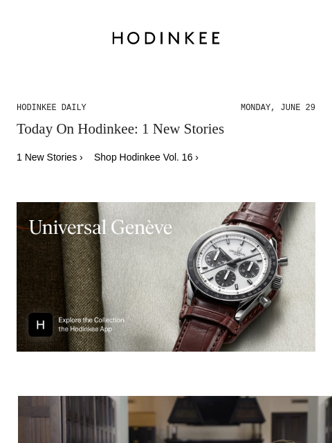 hodinkee newsletter: Hodinkee Daily | 06/29/2026