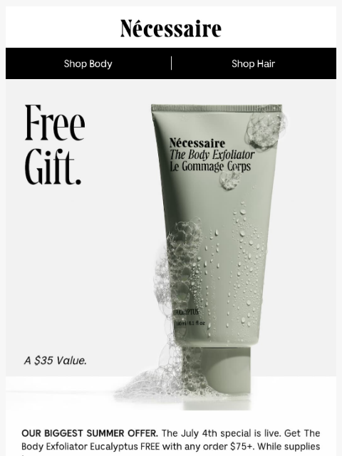 necessaire newsletter: Free The Body Exfoliator Eucalyptus