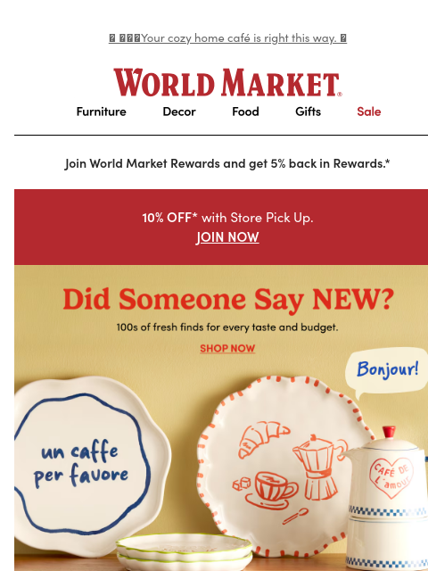emailworldmarket newsletter: So. Many. New. Arrivals. 🤩🛍️