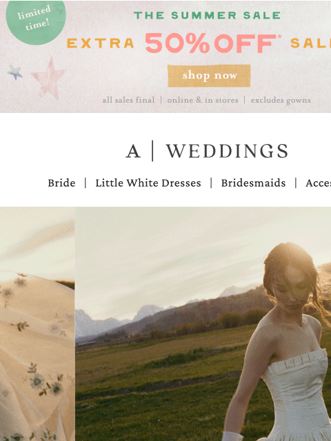 anthropologie newsletter: Extra 50% OFF Sale!