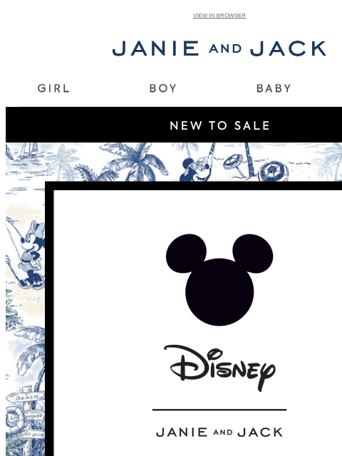 janieandjack newsletter: New to sale: our Disney collection