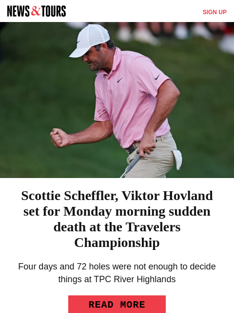 golfdigest newsletter: Monday morning sudden death
