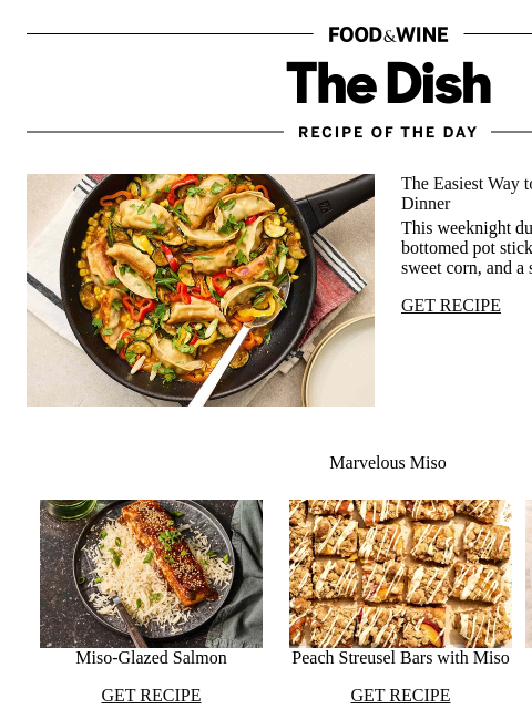 foodandwine newsletter: The Easiest Way to Turn Frozen Dumplings Into Dinn...