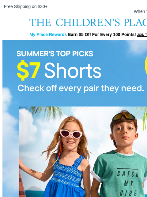 childrensplace newsletter: Summer Shorts to Stock Up On Now ☀️
