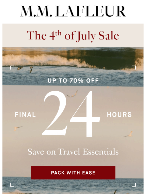 mmlafleur newsletter: 24 HRS Left: Up to 70% off Travel