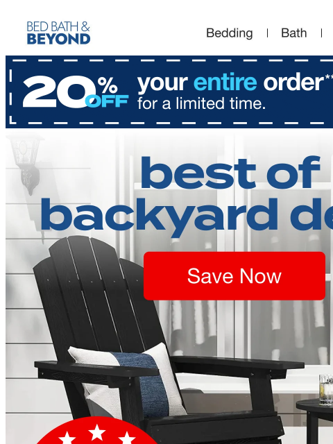 bedbathandbeyond newsletter: The BEST of backyard under $76 🌳