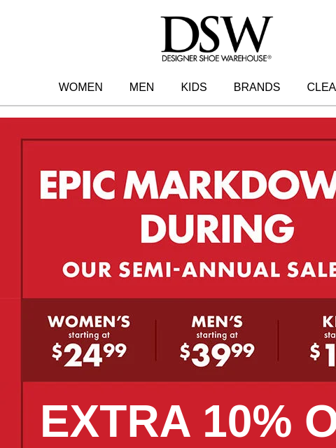 dsw newsletter: Serving up: Styles at $24.99 🎾