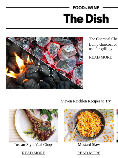 foodandwine newsletter: The Charcoal Chefs Prefer