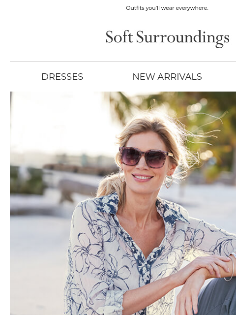 softsurroundings newsletter: All New & Made for Sunny Days.