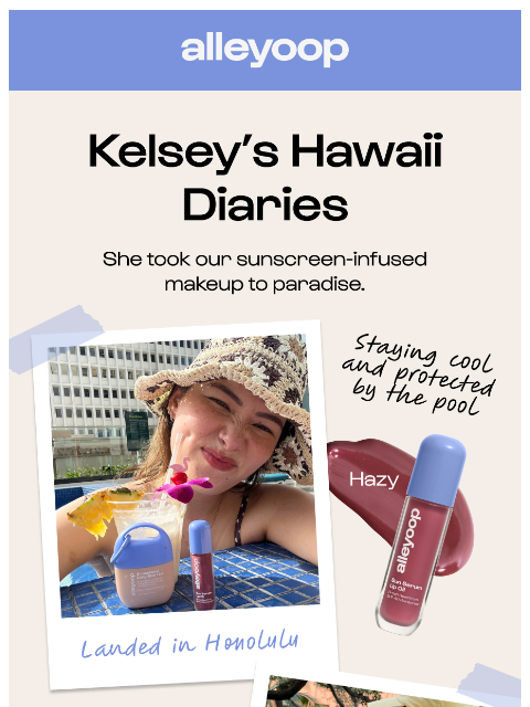 meetalleyoop newsletter: Island glow, on-the-go
