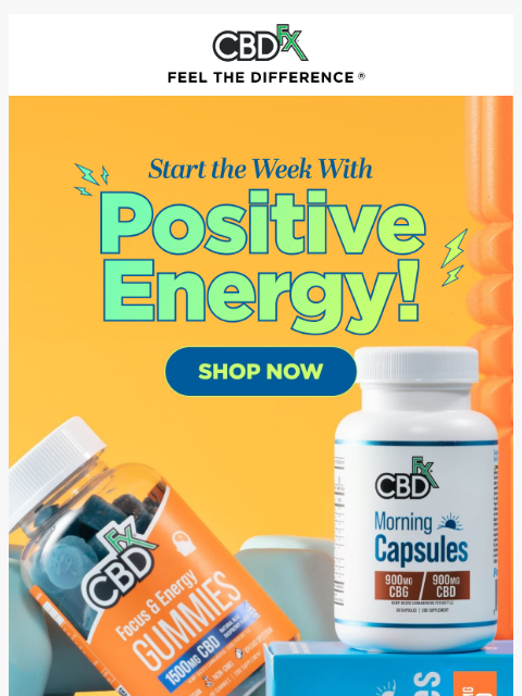 cbdfx newsletter: Start your week with energy & focus! 💪