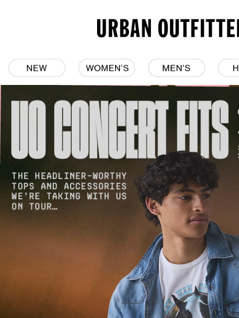 urbanoutfitters newsletter: peep our concert fit lineup 👀