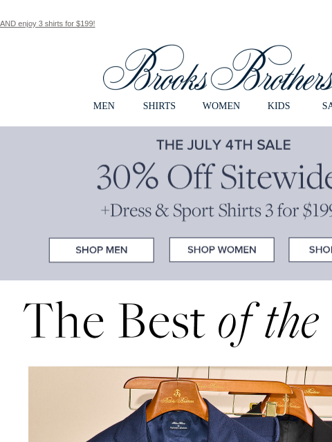 brooksbrothers newsletter: Your best suits (and suit separates) are 30% off r...