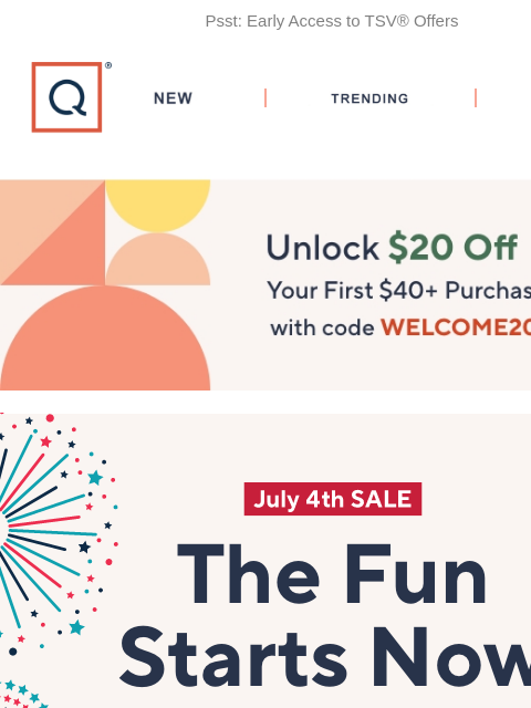 qvcemail newsletter: Celebrate Now! It's a Short Week