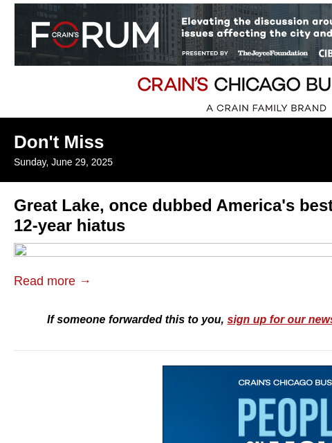 crainalerts newsletter: Beloved Andersonville pizzeria returns