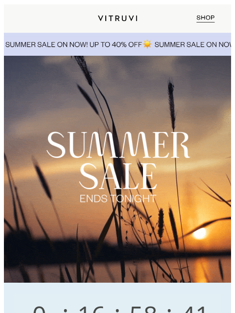 vitruvi newsletter: FINAL CALL: Summer Savings Ends Now 🔥
