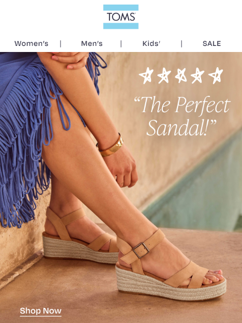 toms newsletter: A Fan Favorite Wedge Sandal, Just for You