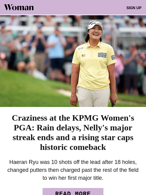 golfdigest newsletter: A rising star caps historic major comeback