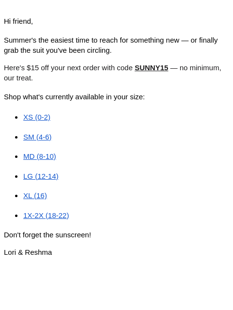 summersalt newsletter: This one's for you 💛