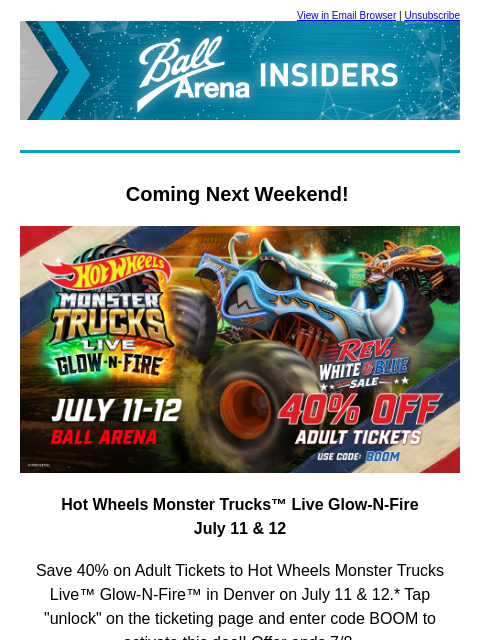 kroenkeentertainment newsletter: Last Chance To Save for Hot Wheels + BABYMETAL Del...